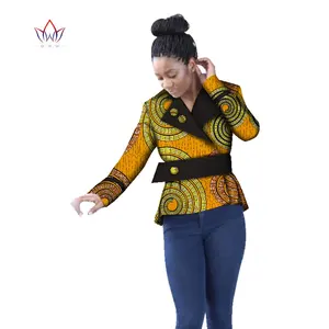 Women African Clothing Dashiki Trench women top African Style Long Sleeve Outweare african tops for women Plus Size 6XL WY2148