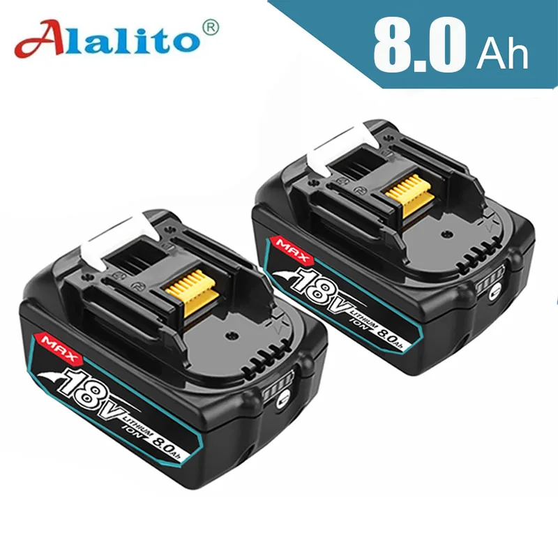 

100% Original Makita 18V 8000mAh Rechargeable Power Tools Battery with LED Li-ion Replacement LXT BL1860B BL1860 BL1850 BL 1830
