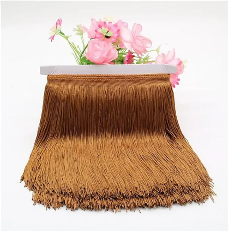 10/15/20/30cm Width Lace Trim Tassel Fringe Ribbon Latin Belly Dance Dress Stage Clothes Accessories Decorative Curtains Tape images - 6