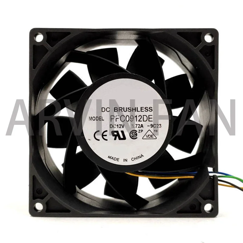 Оригинальный водонепроницаемый вентилятор охлаждения IP68 PFC0912DE 9238 12 В 8100 а куб/мин Мощный вентилятор