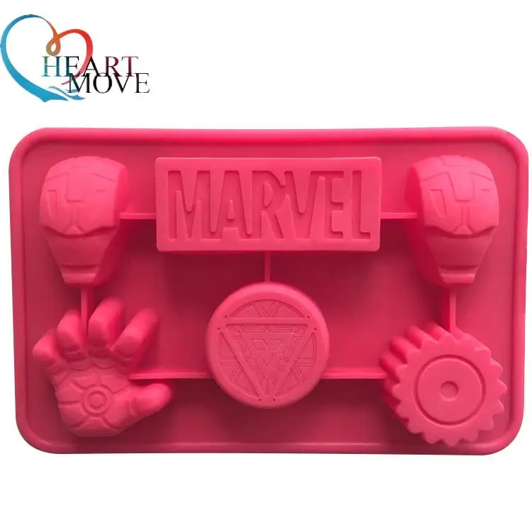 

2022 New Arrival Iron Man Shaped Silicone Fondant Chocolate Mold DIY Jelly Cany Ice Cube Mold Soap Moulds Cake Bake ware 9461