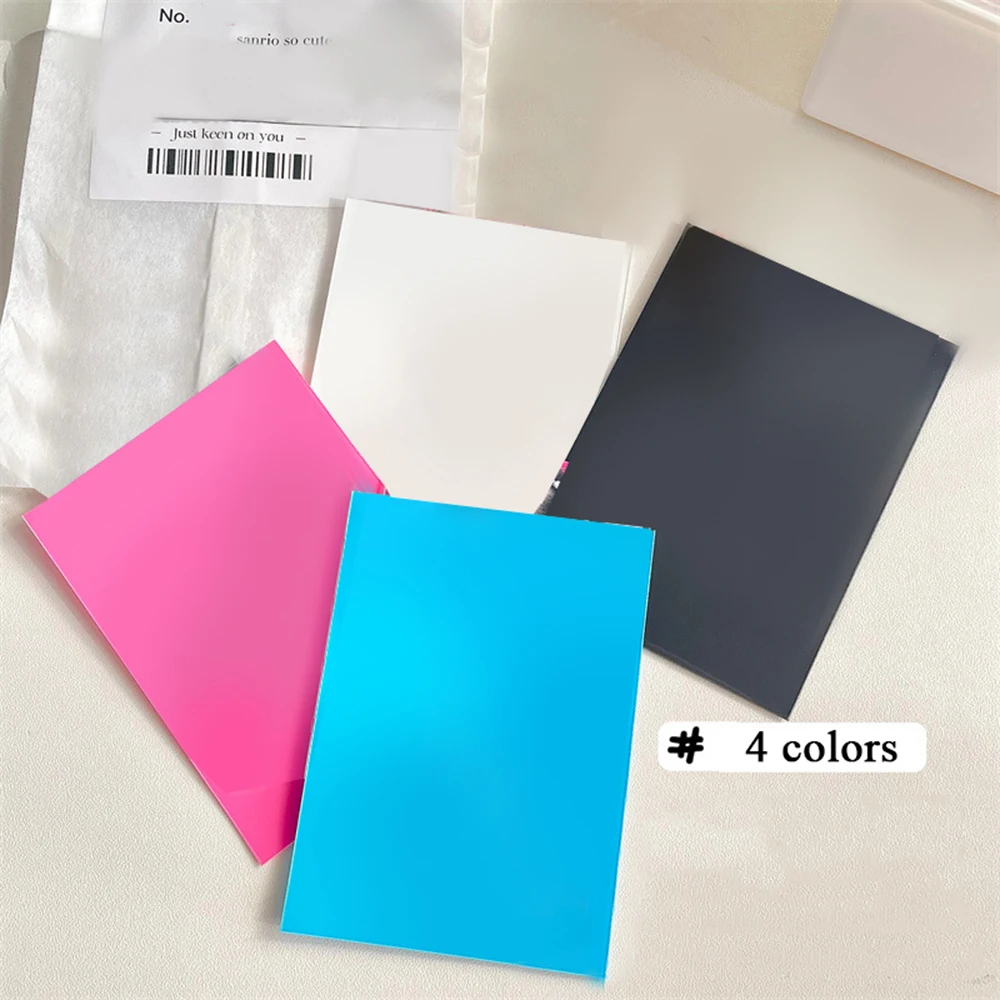 

50pcs/pack Photo Cards Protective Film Photo Cover Flat Sleeve Storage Bag Anti-scratch PVC Translucent Color INS Card Sleeves