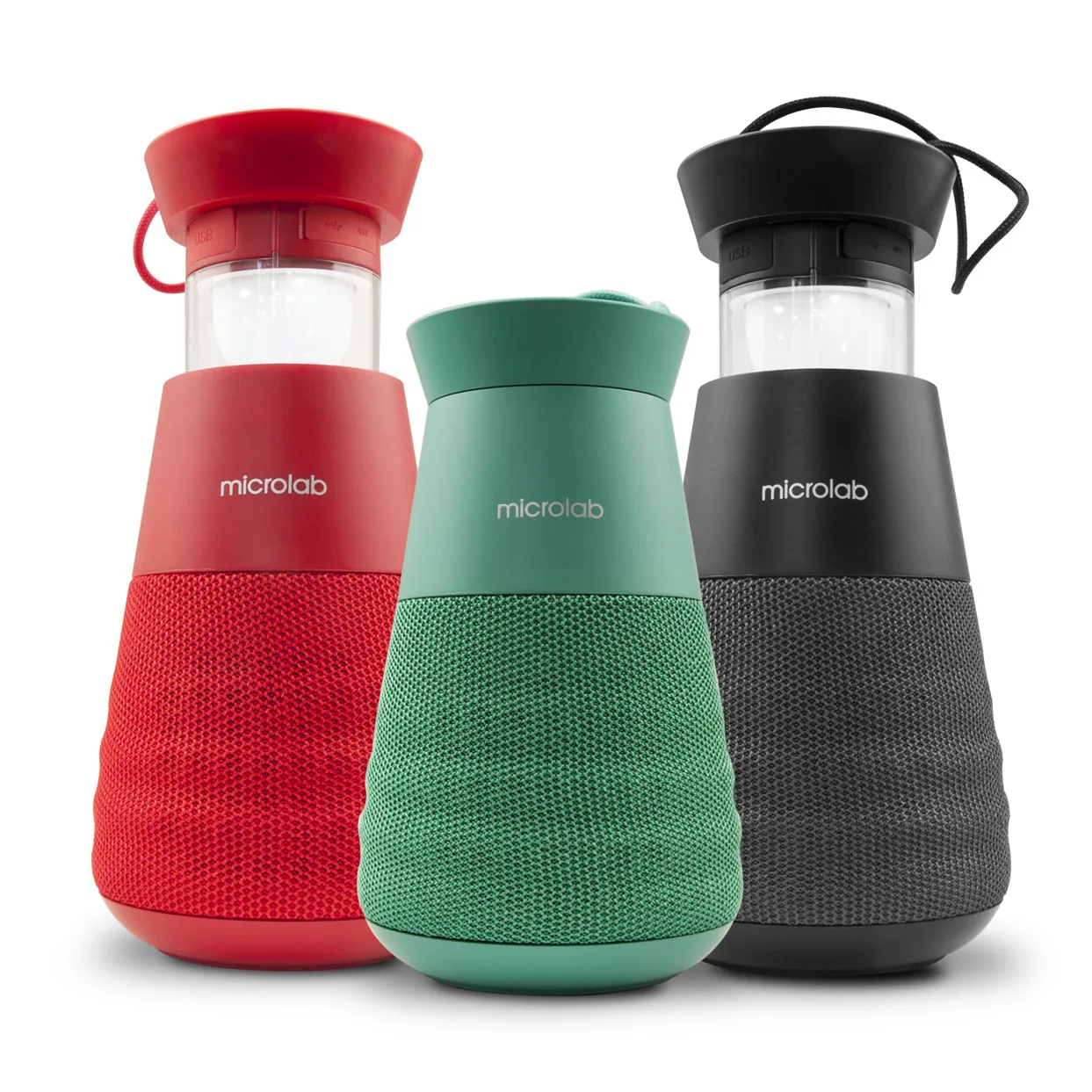 Фото Кемпинговый фонарь Microlab Lighthouse Bluetooth с защитой IP65, водонепроницаемый уличный динамик с аккумулятором 5000 мАч, функцией TWS-сопряжения и разноцветной подсветкой №1