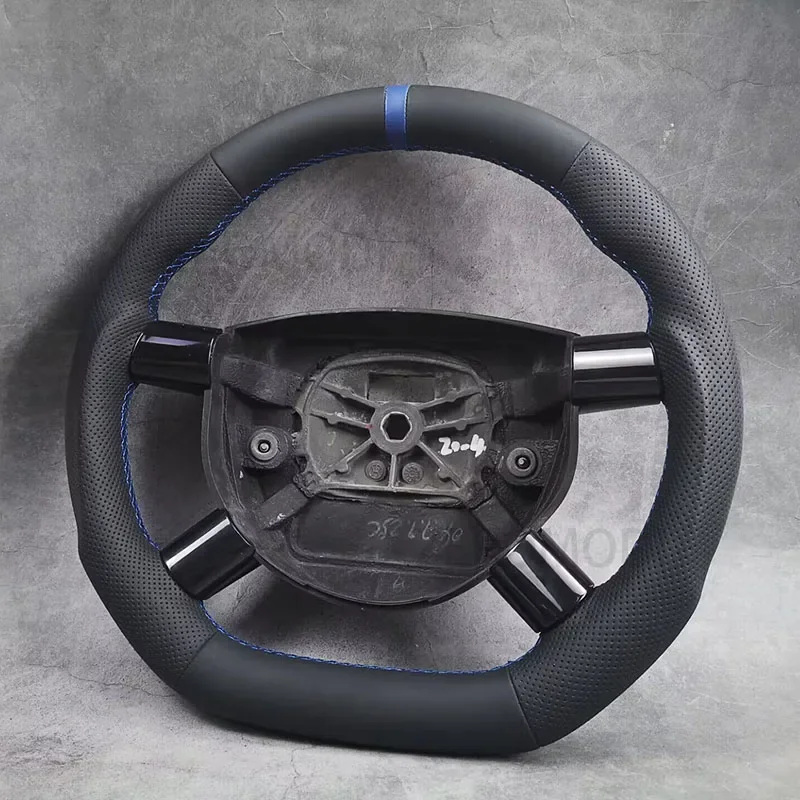Фото ST220 Перфорированный кожаный руль с плоским дном для Ford Mondeo MK3 2003-2007 гг. №3