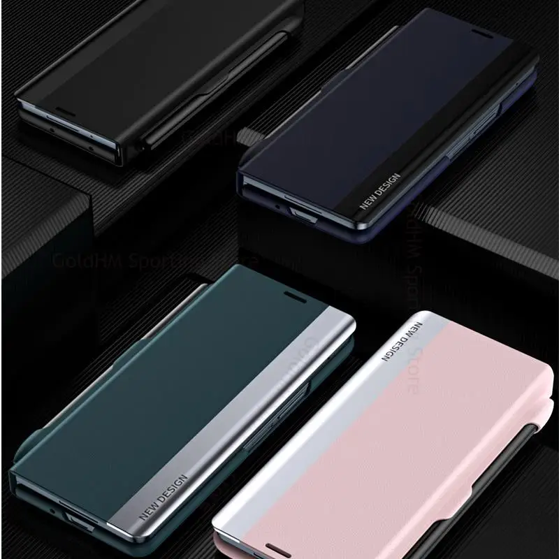 Stylus Socket S Pen Slot Kickstand Case For Samsung Z Fold 4 5G Magnetic Flip Leather Cover For Galaxy Z Fold4 W23 without S Pen