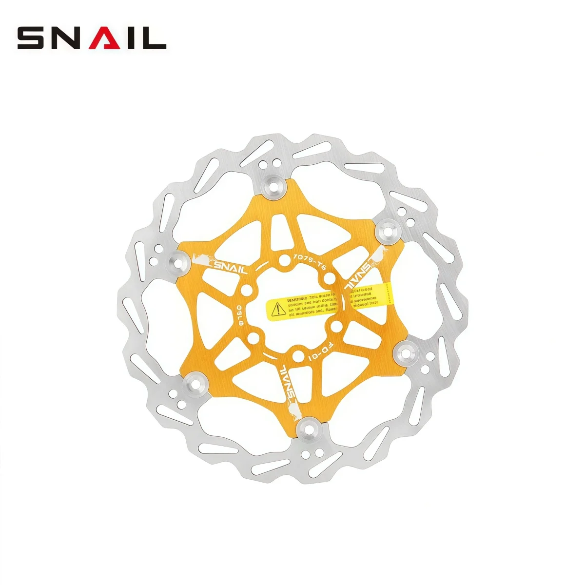 Фото Ротор дискового тормоза SNAIL с плавающим диском — роторы MTB с 6 болтами 203 мм / 180 мм / 160 мм Красный / Золотой / Синий / Зеленый / Фиолетовый / Черный 1 шт. №4