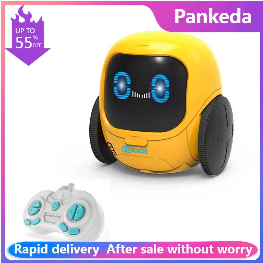 

Smart Robot 1:18 RC Smart Dancing Robot Partner Intelligent Mini birthday Toys Robotic Best Gift For Kids With Sound And Light