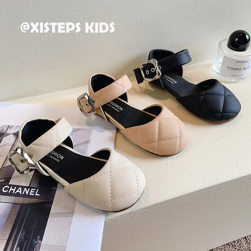 

3-12Y Princess Girls Flats Elegant Stylish Children Leather Party Dress Shoes Buckle Toddler Sapato Infantil Mary Jane Shoes