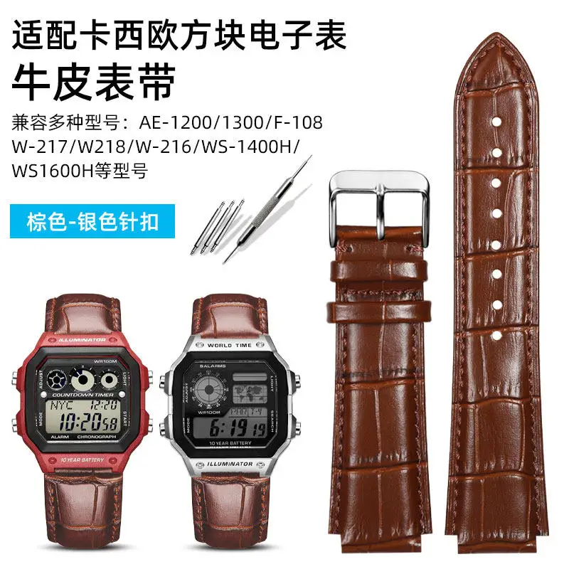 Модифицированный ремешок для часов из воловьей кожи AE-1200WH для Casio AE1200, AE1300, AE1000, A159, A158, A168, F91W, аксессуары для мужских часов (art.: 3920da62ded31) - 3920da62ded31