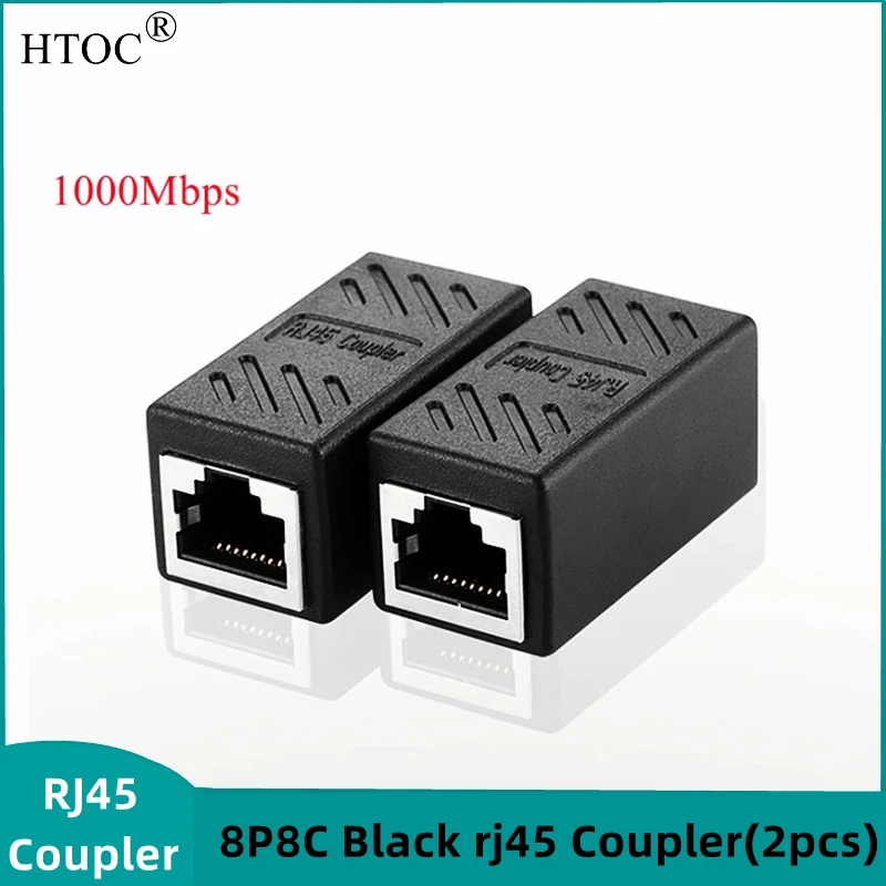 

Соединитель H0 RJ45, Разъемы ethernet, Cat6 Cat5 Cat5e RJ45 8P8C, черный соединитель rj45 (2 шт.)