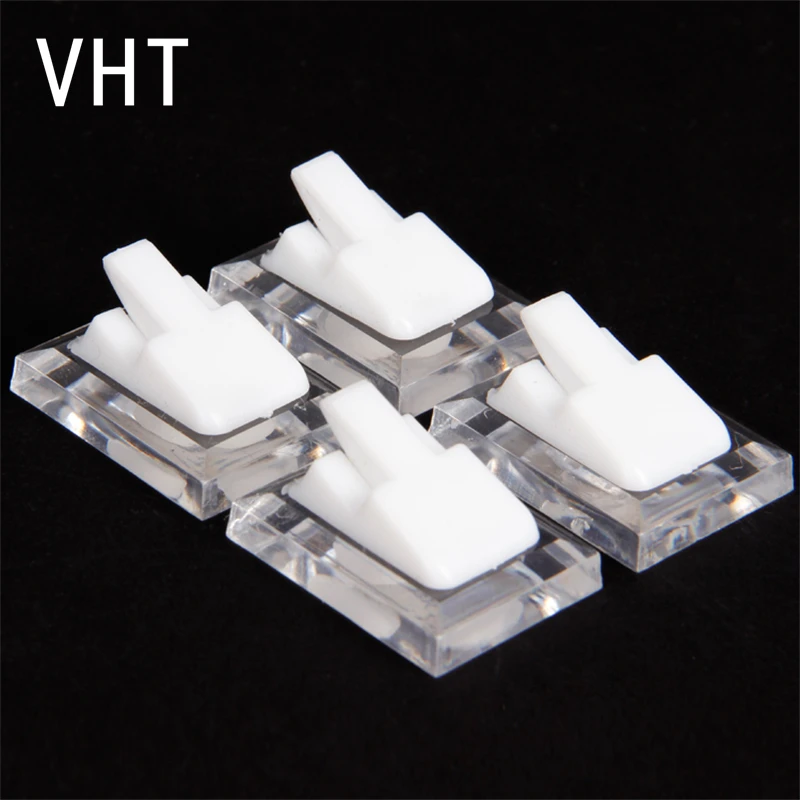 High Qualit Plastic With Acrylic Crystal Ring Display Clip Stand Mini Square Jewelry Display Storage Wholesale