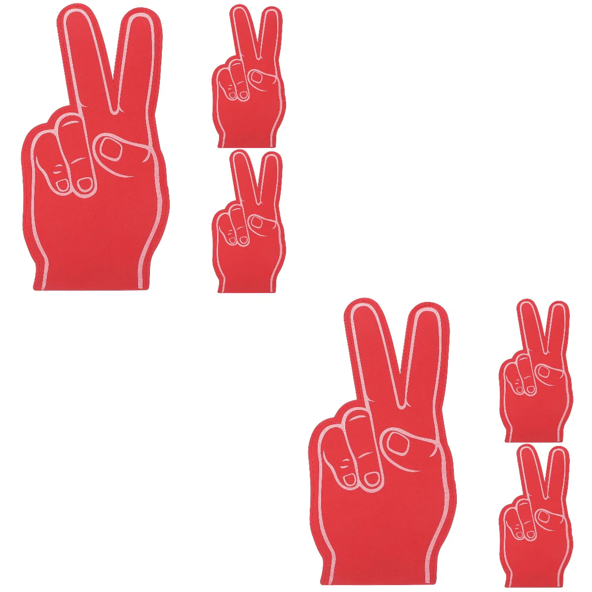 

6 Pcs Foam Fingers Cheerleading Stuff Exercise Gloves Party Prop Cheerleader Pom Poms Girls Eva Kids Child Toys
