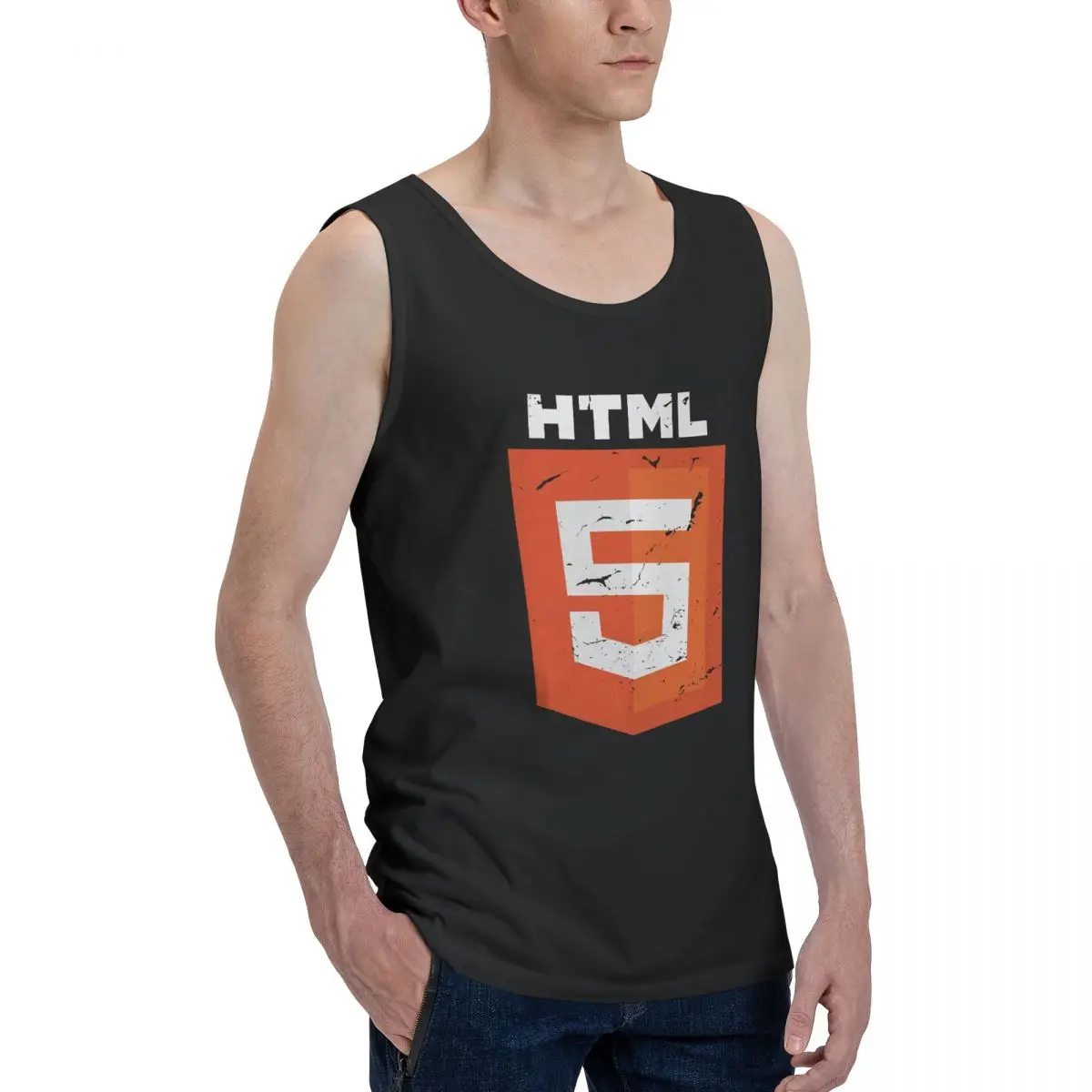 Майка с надписью Html 5 Silicon Tv Series Valley Company безрукавка в стиле Харадзюку рубашка без