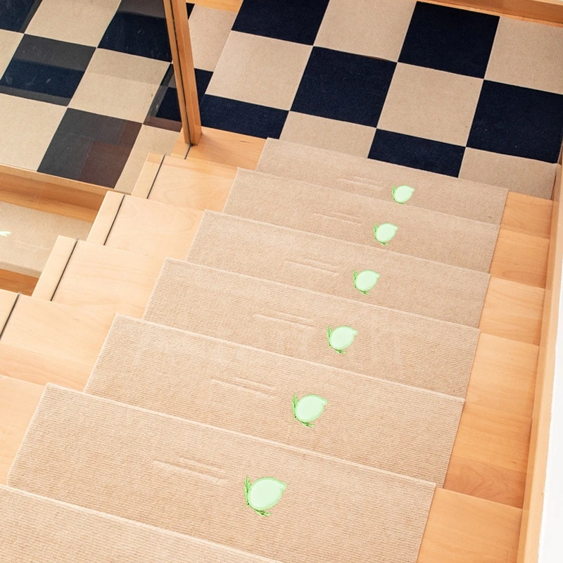 

Luminous Soft Variety Pattern Self-adhesive Non-slip Home Stair Stepping Mat Water Absorption Stair Mats Carpet Protector Rug
