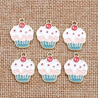 10pcslot 16x22mm cute enamel summer drink ice cream charms for jewelry making diy earrings pendants necklaces crafts supplies
