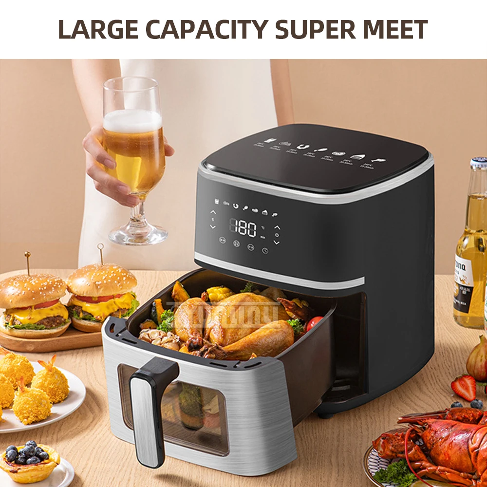 Бытовые видимые электрические фритюрницы большой емкости 1350 Вт