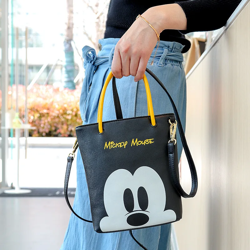 

New Disney women Printing Mickey Minnie Multifunction Mummy Bag Outdoor Shopping Large Capacity Baby Handbag Big Shopping Bag