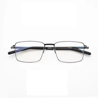 germany berlin titanium alloy ultra light business glasses frame square screwless men women optical prescription eyeglasses