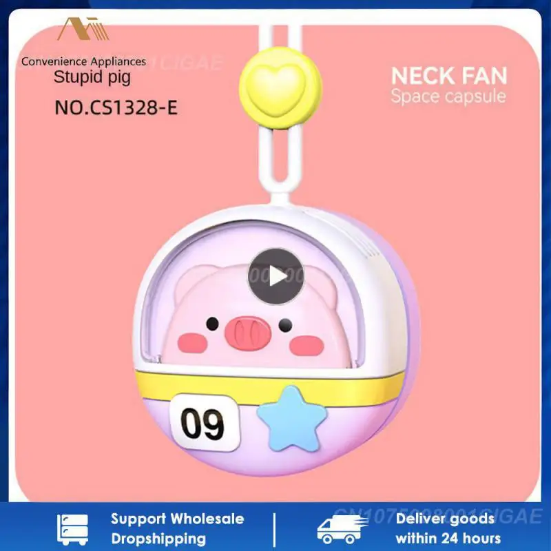 

Flexible And Durable Suspended Small Neck Fan Built-in Lithium Battery Fan Easy To Carry Leaf Less Design Vaneless Mini Fan