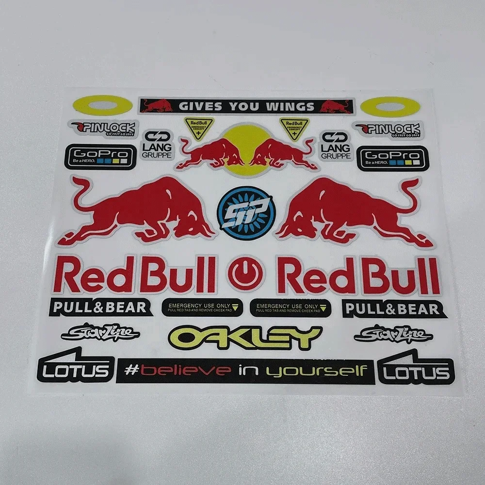 2024 Лидер продаж большая наклейка ReddBulld переводная картинка мотоциклетный шлем