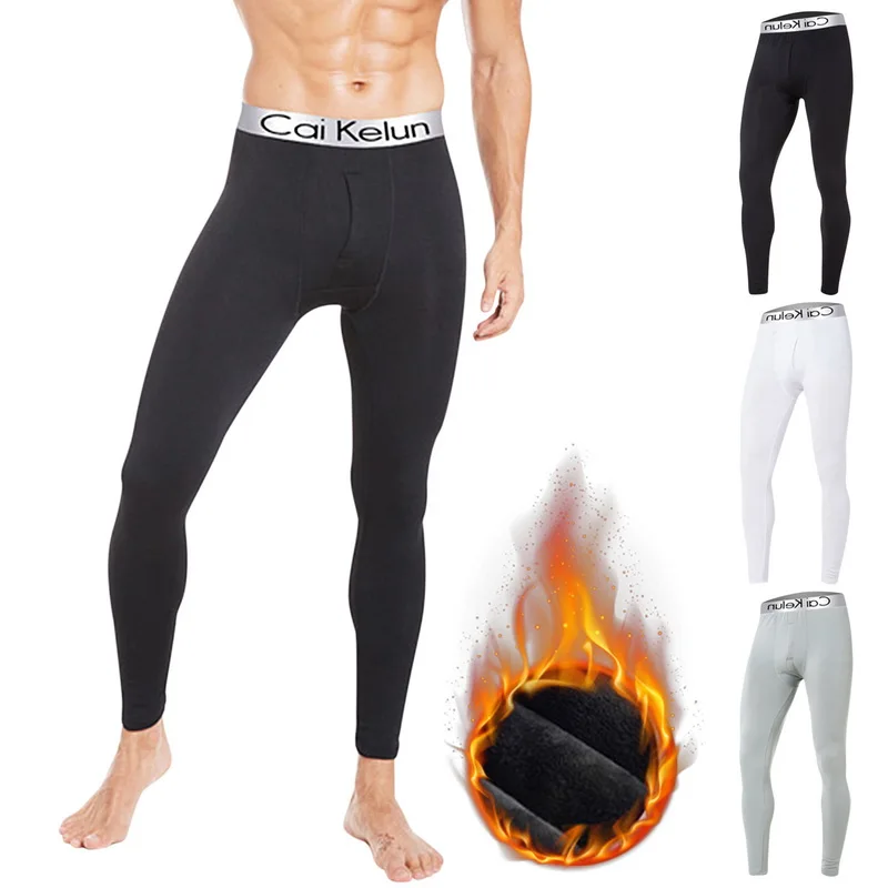 

Зимние теплые мужские леггинсы, облегающее Термобелье, длинное нижнее белье, трусы, нижнее белье