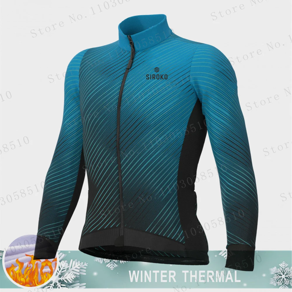 Siroko 2024 зимний термофлисовый велосипедный трикотаж топ MTB уличная мужская