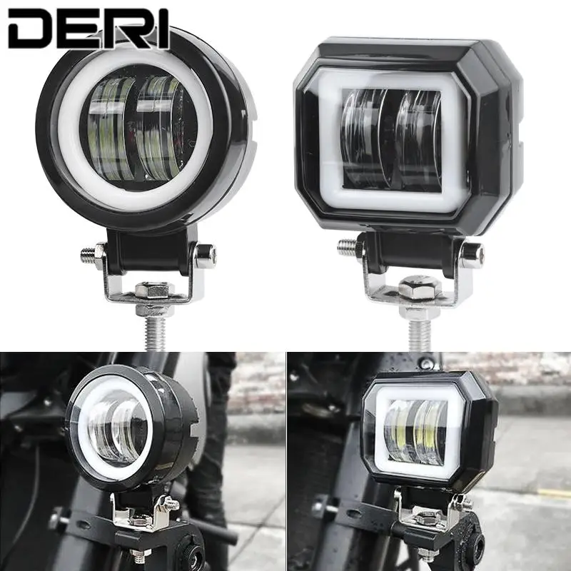 

3 Inch 7D Lens LED Work Light Bar Square Car Headlight Halo Fog Lamp DRL For Motorcycle Jeeps ATV SUV 12V 24V Worklight Beams