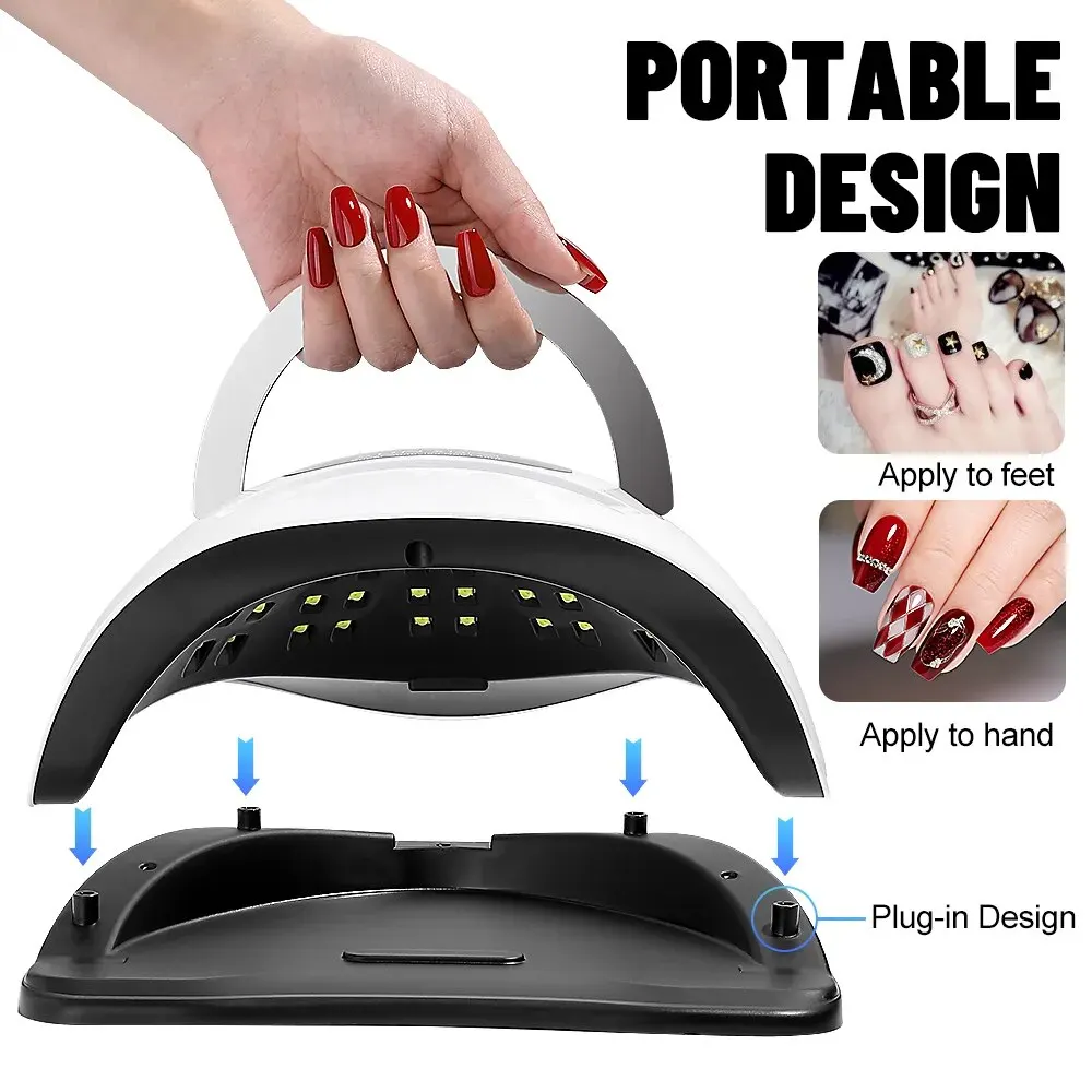 Лампа для сушки гель-лака ногтей с автоматическим датчиком и 4 таймерами