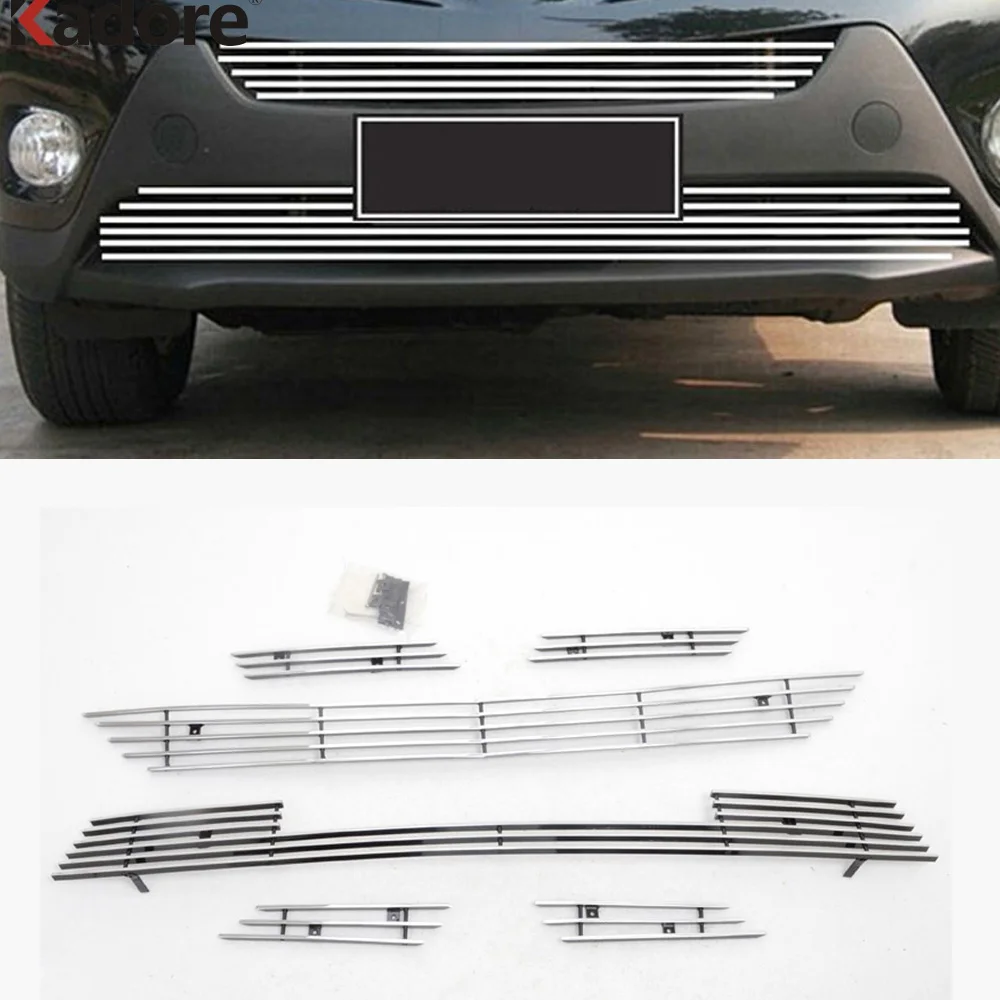 

For Toyota RAV4 RAV 4 2013 2014 2015 Stainless Steel Front Center Grille Cover Trim Molding Car Accessories Styling