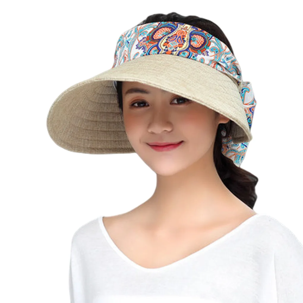 

Cotton Linen Women Sunhat Decorative Sunproof Replacement Windproof Breathable Summer Outdoor Hiking Sunbonnet