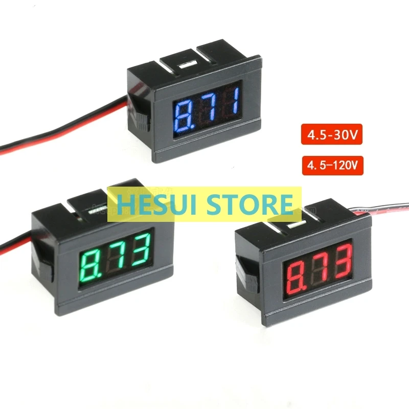 Оригинальный аутентичный 3,5-дюймовый Вольтметр постоянного тока 0,36-30 в/4,5-4,5 в, двухпроводной цифровой дисплей