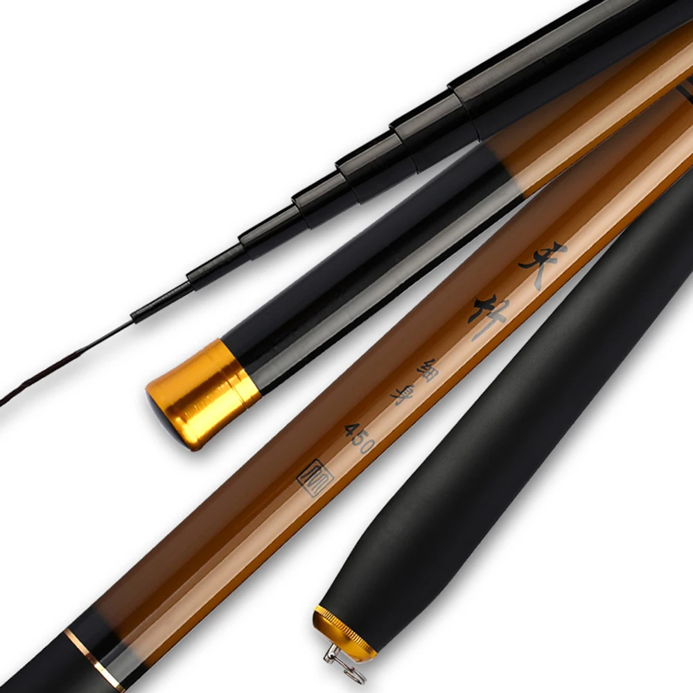 

New 2.7M-6.3M Carbon Fishing Rod Ultra-light Fine Stream Rods Short Section Hand Rod Fishing Gear