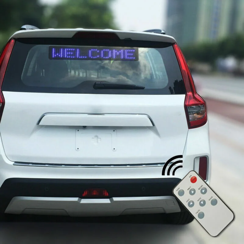 Фото Полноцветный светодиодный экран для вывесок автомобиля, программируемая прокручивающаяся доска для объявлений «сделай сам», миниатюрный светодиодный дисплей, HD дисплей с рисунком текста и цифр №2