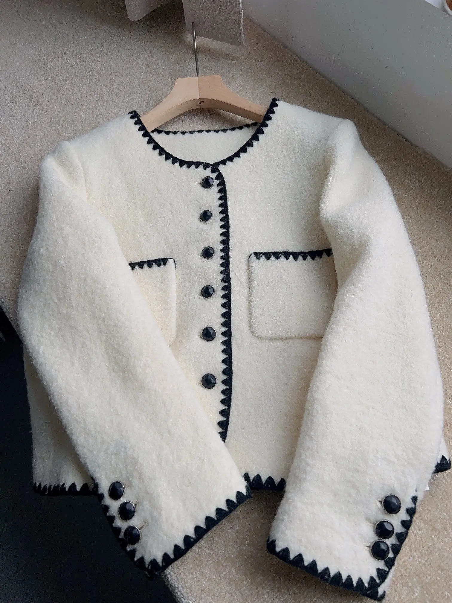 Женская модная роскошная куртка на осень-зиму женская высококачественная белая