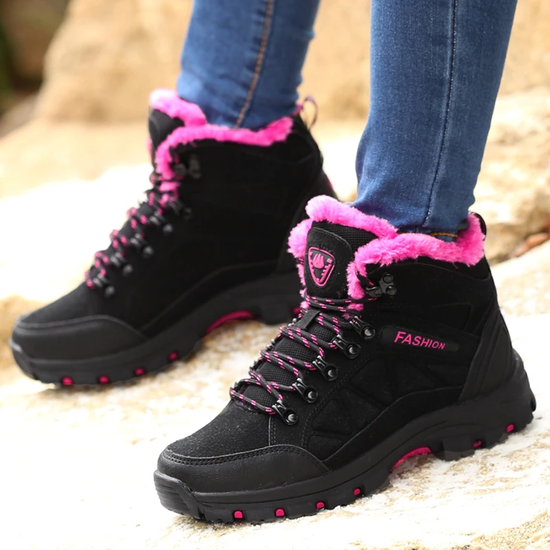 Men Hiking Boots Outdoor Trekking Field High Ankle Shoes Women Couples Mountain Shoes Climbing Sports Winter Shoes