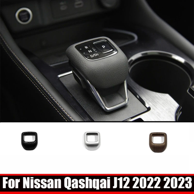 

Для Nissan Qashqai J12 X-Trail Rogue T33 2021 2022 2023 ABS деревянная внутренняя ручка переключения передач крышка переключения декоративные аксессуары