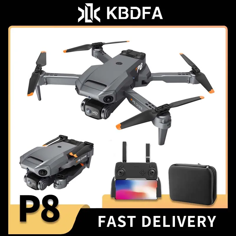 

KBDFA Новинка P8 профессиональные радиоуправляемые Дроны с 4K HD камерой Wi-Fi FPV 360 полная защита препятствий Оптический складной Квадрокоптер игрушка Подарки