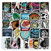 103050pcs cartoon outdoor fishing creative doodle sticker bike skateboard car helmet laptop computer wholesale