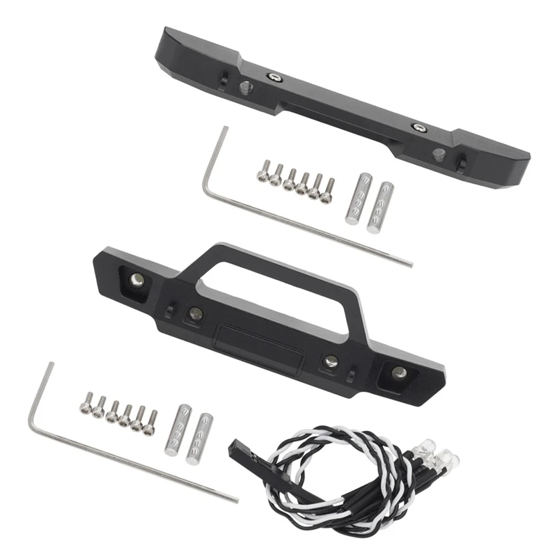 

Metal Front And Rear Bumper With LED Light For Axial SCX24 Deadbolt 90081 JLU AXI00002 Gladiator 1/24 RC Crawler Upgrade