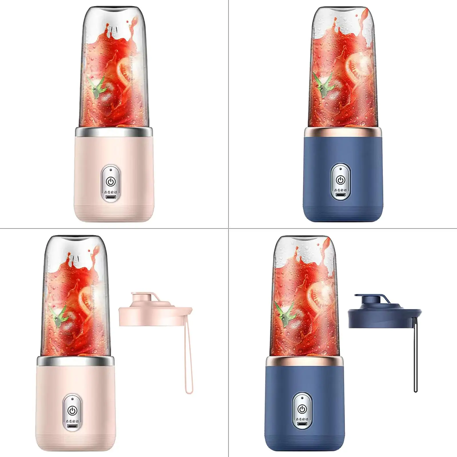 6 Blades Mini Juicer Cup Extr tor Smoothies Mixer Food Mixer Electric Portable Blender for Shakes Powerful Motor Fruit M hine