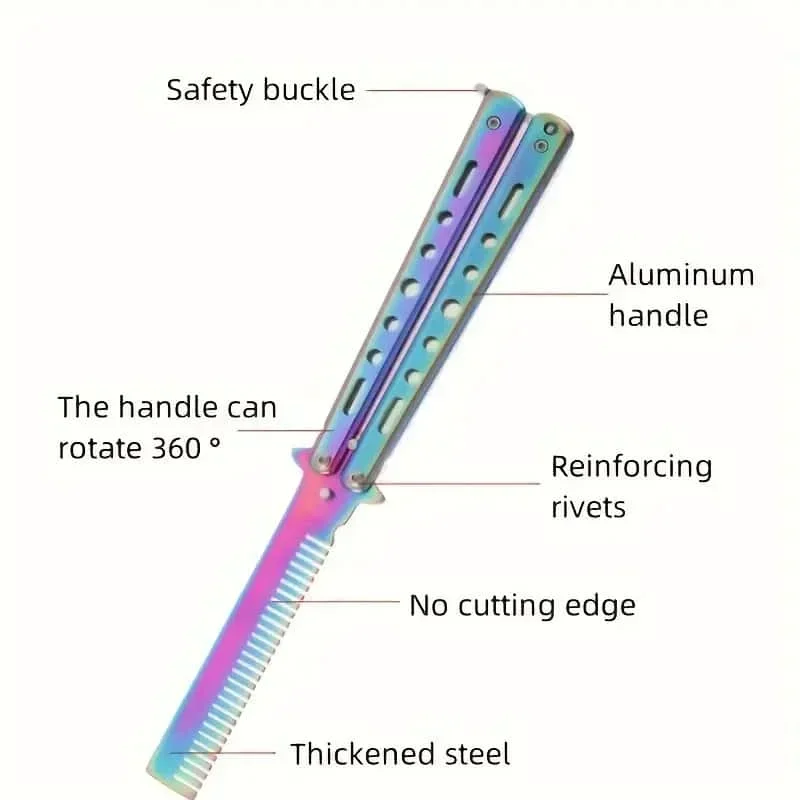 Расческа-бабочка складная расческа для мужчин портативные металлические