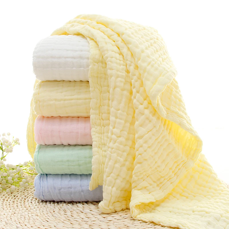 ZK30 6 Layers Gauze Bath Towel Baby Storage Blanket Cotton Bubble Muslin Baby Children Sleeping Baby Blanket Bedding