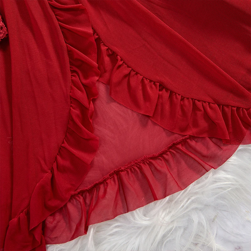 Красное прозрачное сексуальное женское белье нижнее прозрачная одежда для сна