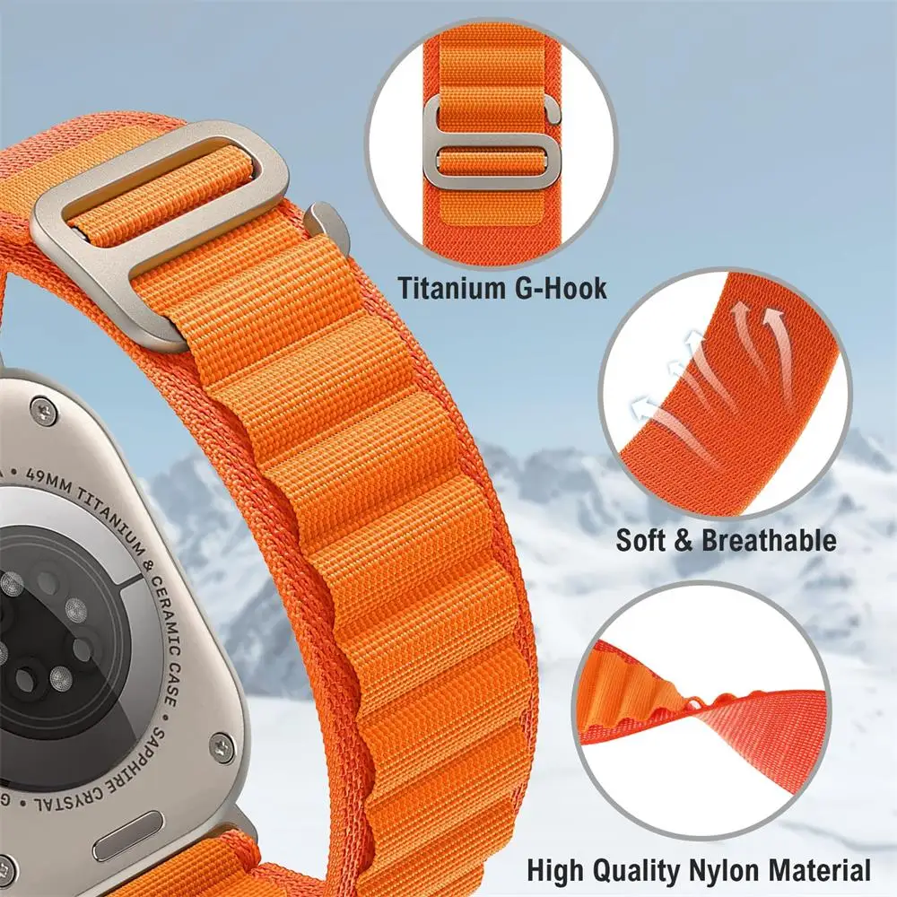 Alpine Loop for Apple watch Band 44mm 49mm 40mm 45mm 41mm 38mm 42mm 40 44 45 mm bracelet iWatch Ultra series 7 6 5 3 se 8 Strap