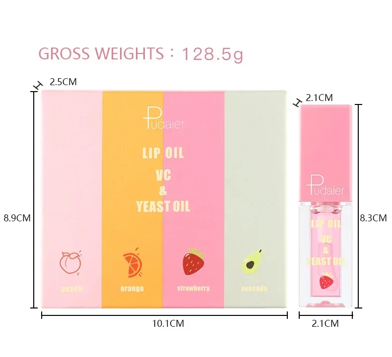 Блеск для губ 4 цвета