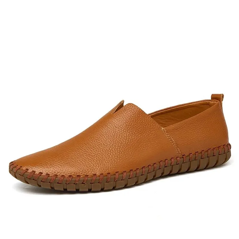 

first layer leather casual handmade bean shoes Comfortable and wear-resistant