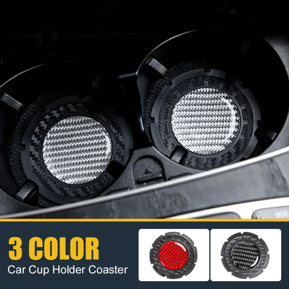 

1Pair Car Coaster Water Cup Bottle Holder Anti-slip Pad Mat Silica Gel Waterproof Interior Decoration Car Styling Accessories