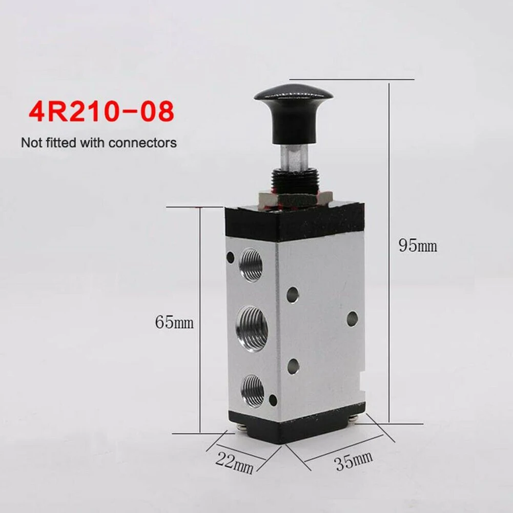 

G1/4 Thread Solenoid Valve Magnetic Water Control Valve Manual Pull Push Pneumatic Pressure Controller 2 Position 5 Way