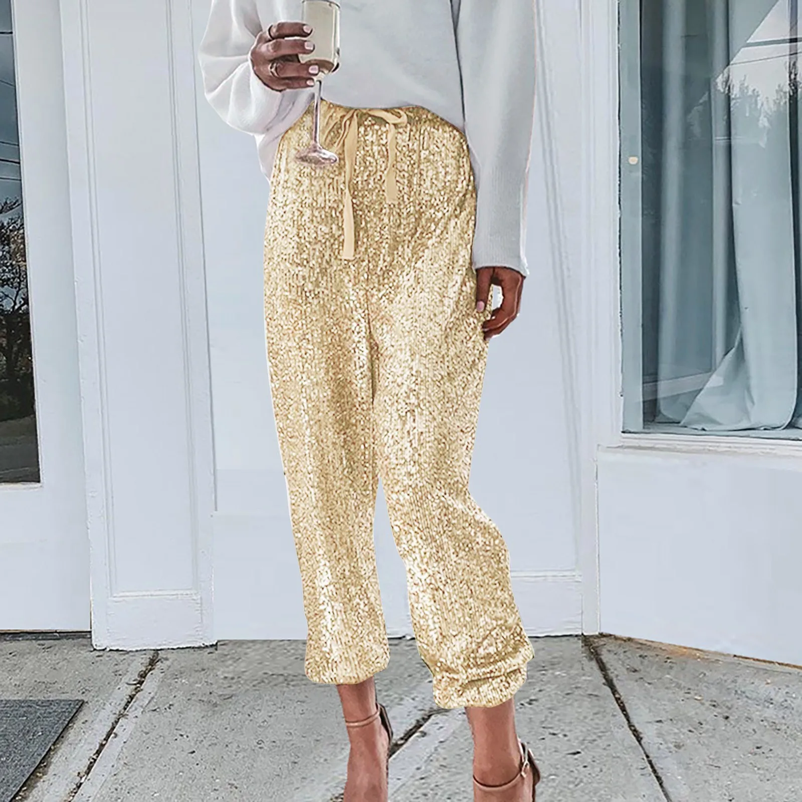 Женские брюки Carnival-вечерние штаны для йоги на весну-лето джоггеры с коротким