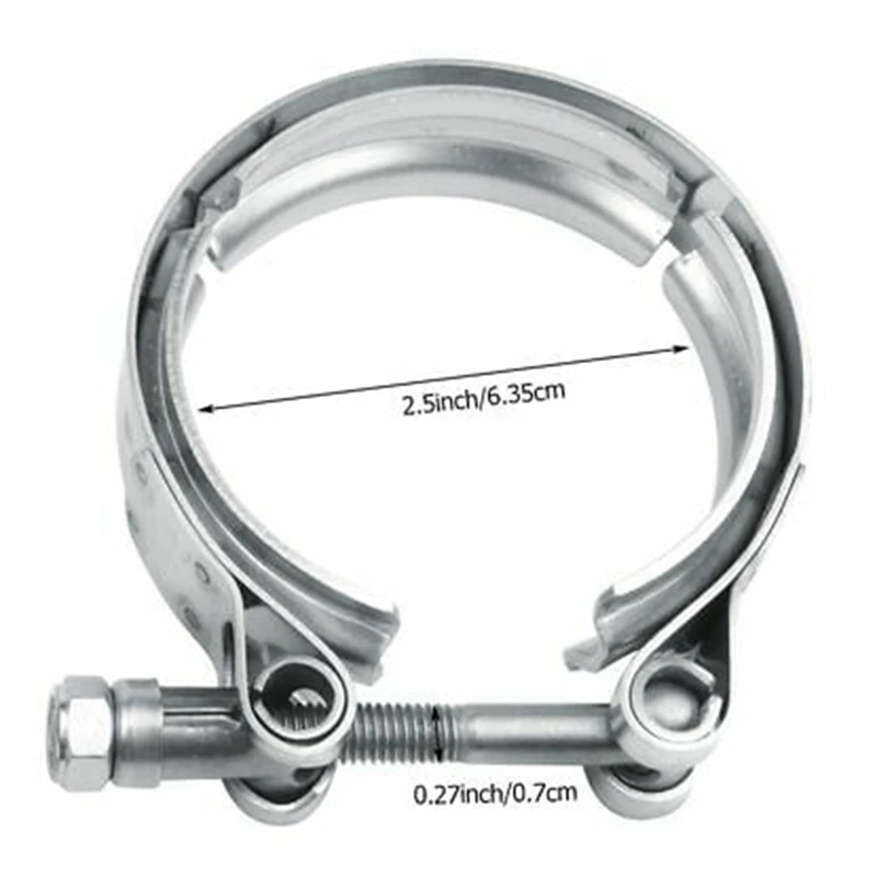 Комплект выхлопных труб с V-образным зажимом 2 5 дюйма 63 мм